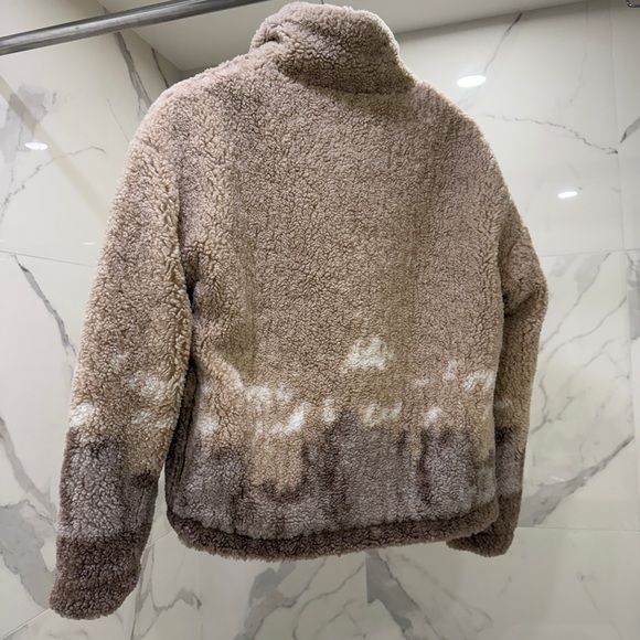 Nordstrom's Cozy Brown and Cream Sherpa Jacket - Picture 3 of 4